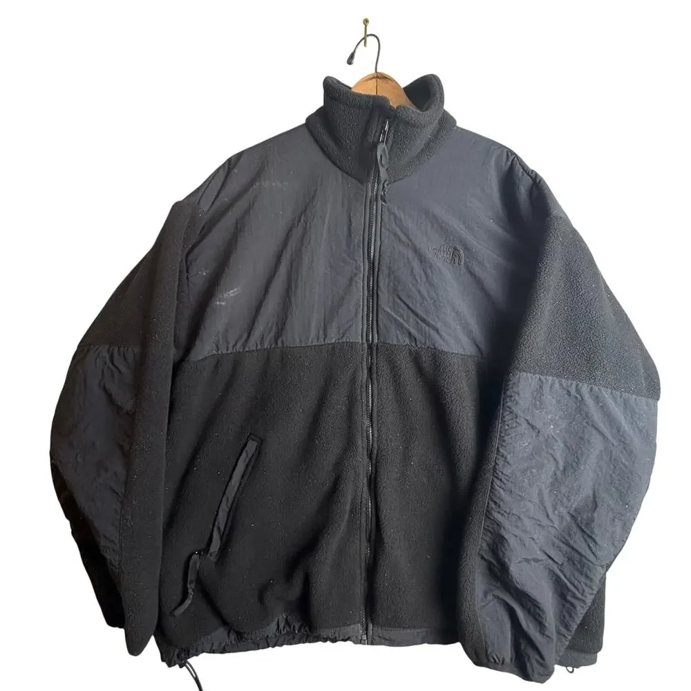 The North Face Denali Fleece Jacket‎ Mens XL Long Black Zip Made in USA Vintage